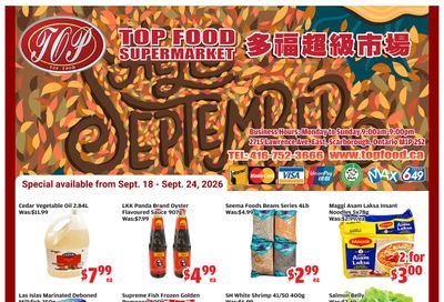 Top Food Supermarket Flyer September 18 to 24