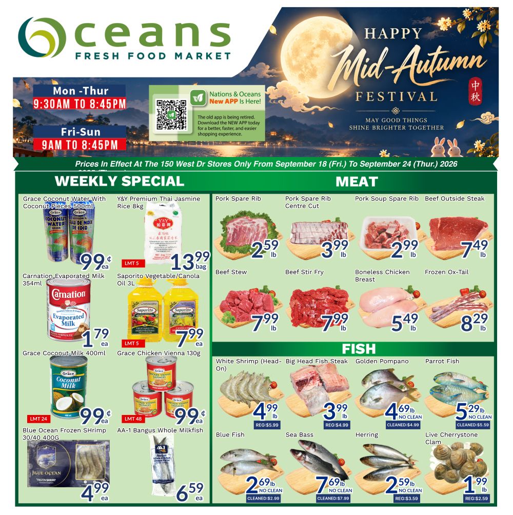 Oceans Fresh Food Market (Brampton) Flyer September 18 to 24