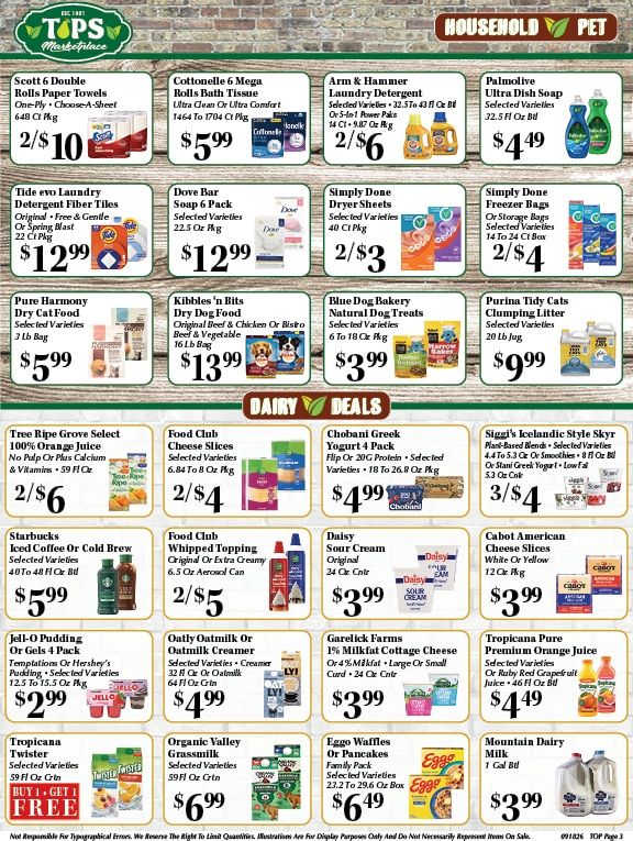Tops Marketplace Weekly Ad September 18 - 24, 2026