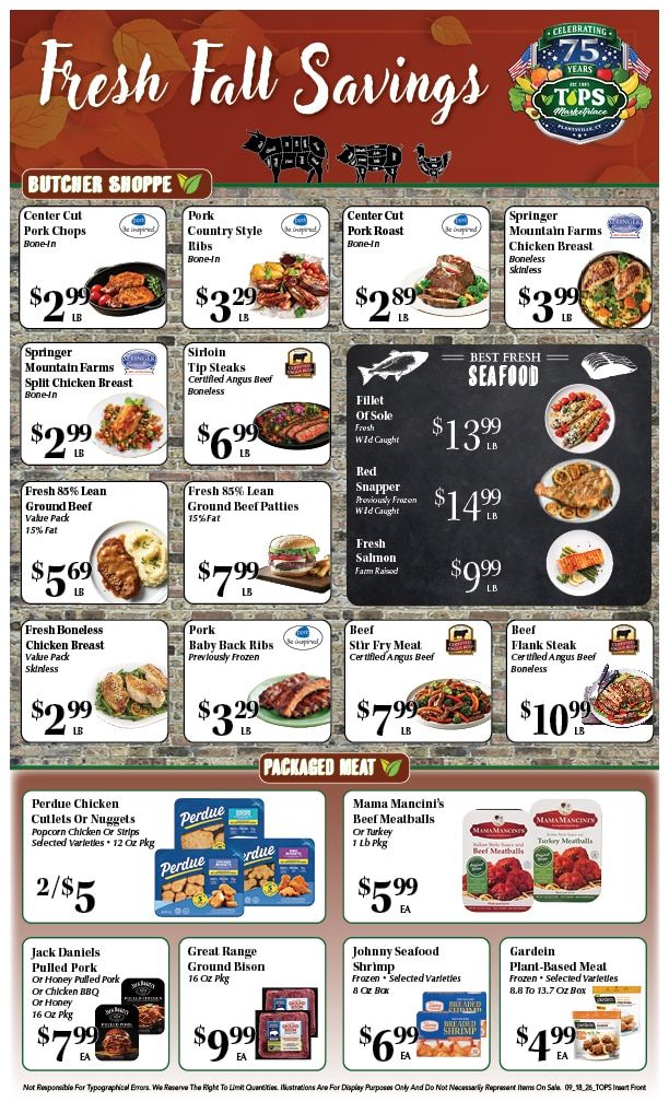 Tops Marketplace Weekly Ad September 18 - 24, 2026