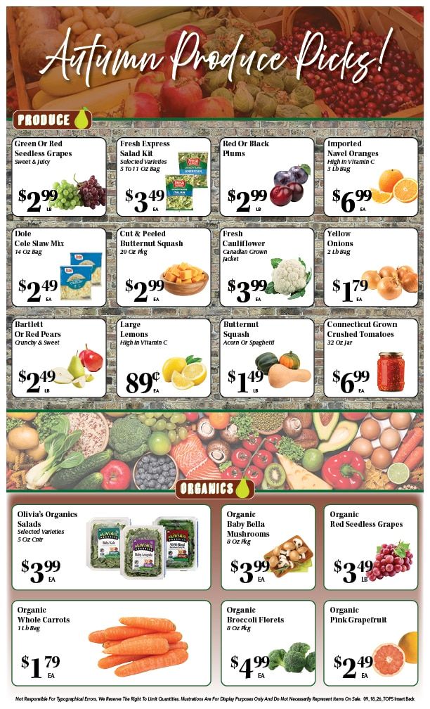 Tops Marketplace Weekly Ad September 18 - 24, 2026