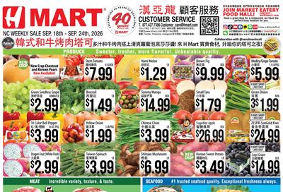H Mart (Cary Area, NC) Weekly Ad September 18 - 24, 2026