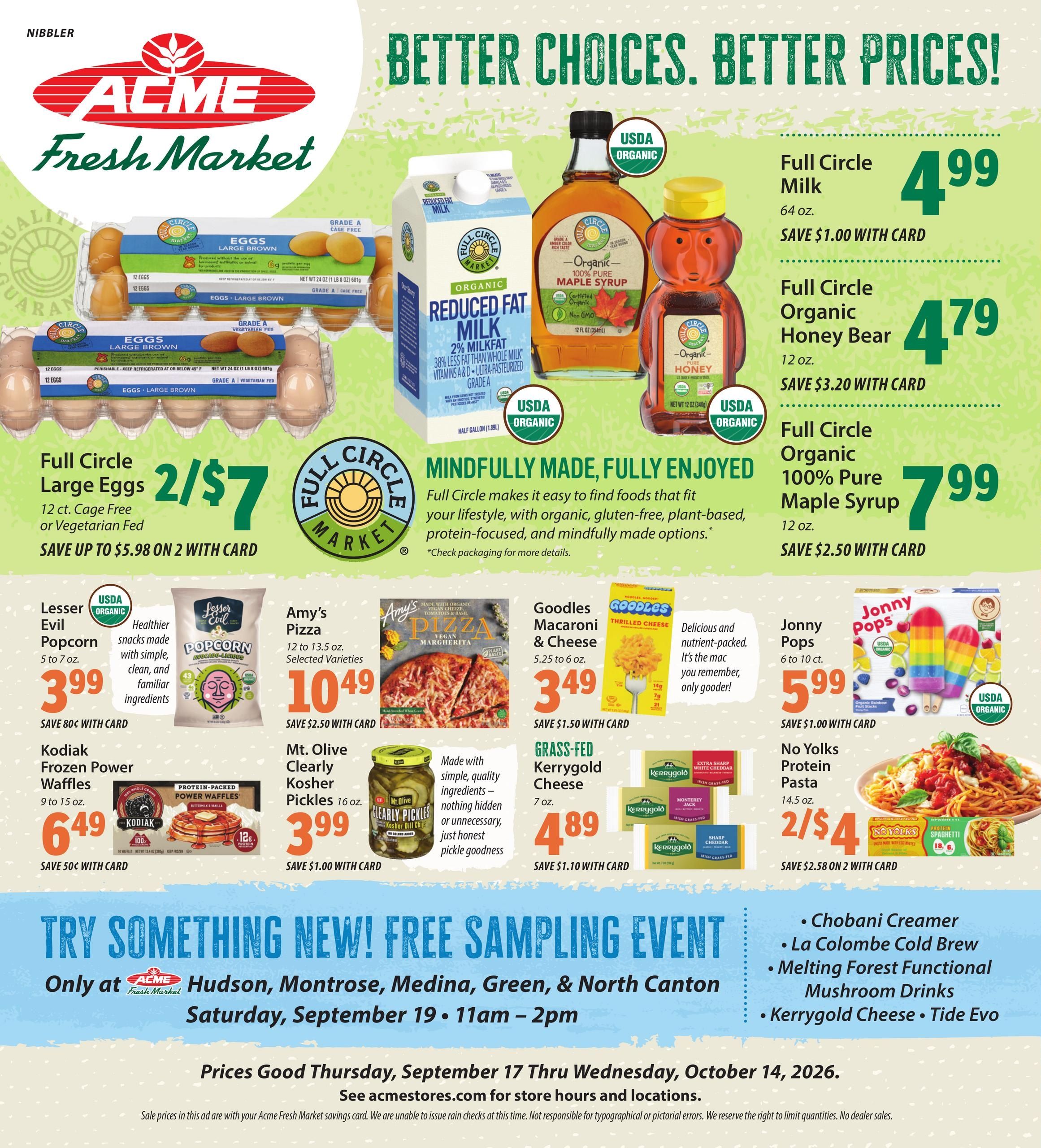 Acme Fresh Market Secondary Promotions Weekly Ad September 17 - October 14, 2026