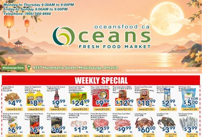 Oceans Fresh Food Market (Mississauga) Flyer September 18 to 24