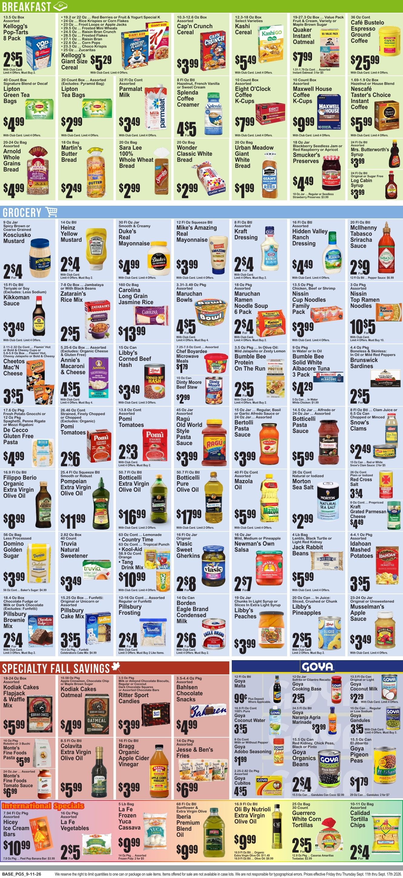 Market Fresh Supermarkets Weekly Ad September 18 - 24, 2026