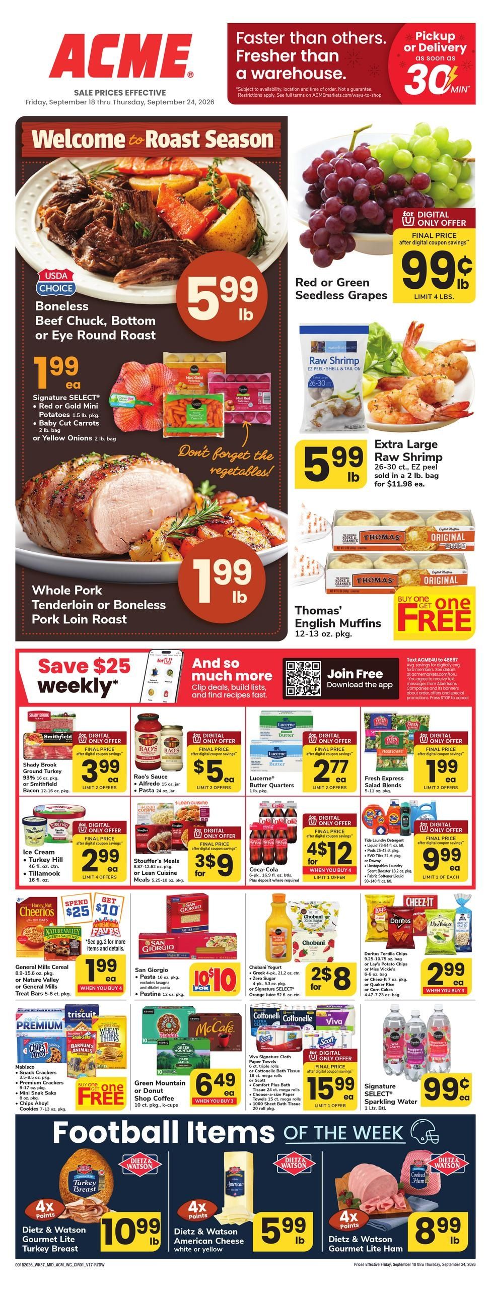 Acme Markets (Hawley Area, PA) Weekly Ad September 18 - 24, 2026