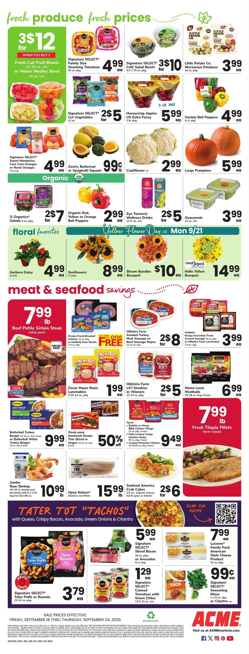 Acme Markets (Lakewood Area, NJ) Weekly Ad September 18 - 24, 2026