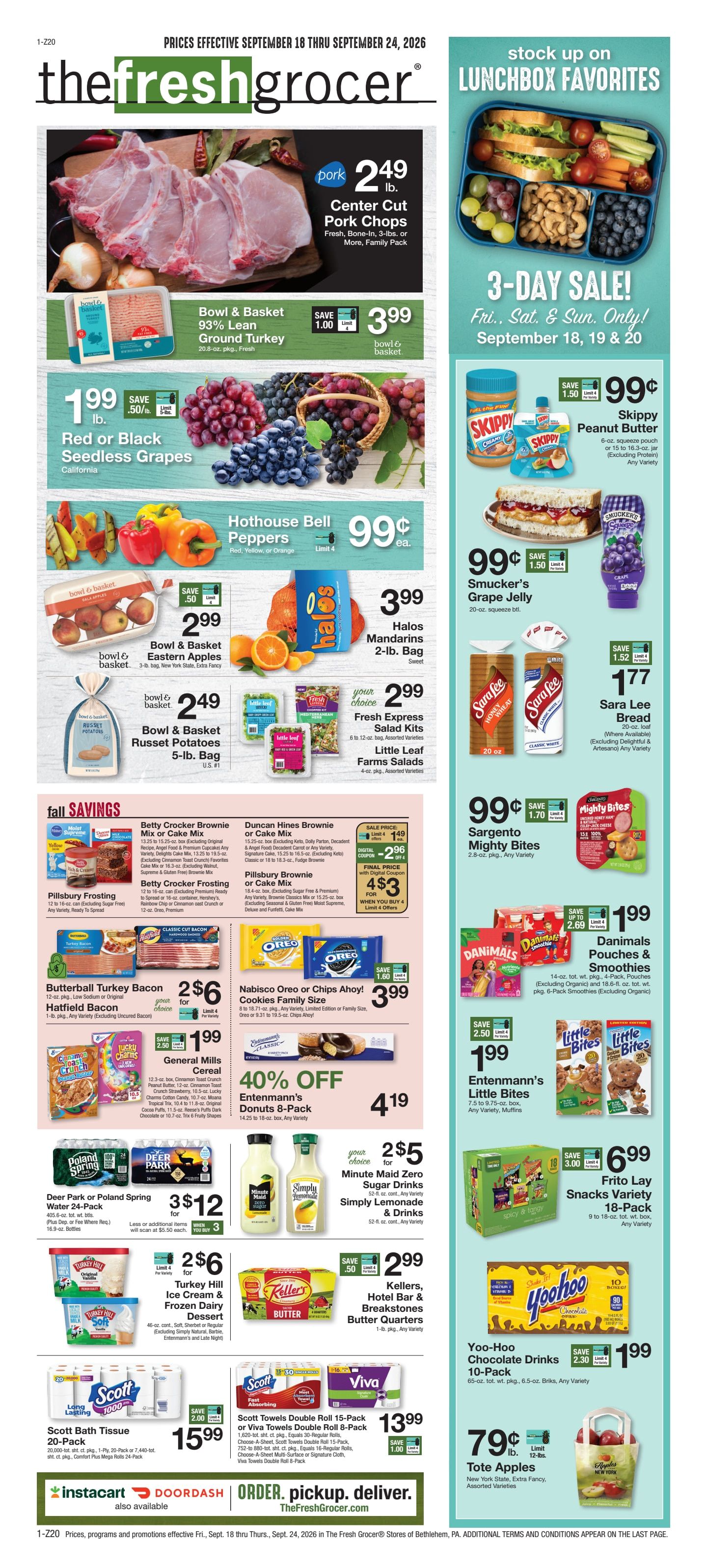 The Fresh Grocer (1880 Stefko Blvd, Bethlehem, PA) Weekly Ad September 18 - 24, 2026