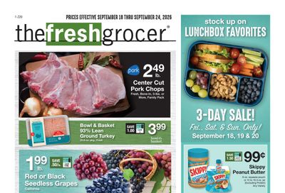 The Fresh Grocer (1880 Stefko Blvd, Bethlehem, PA) Weekly Ad September 18 - 24, 2026