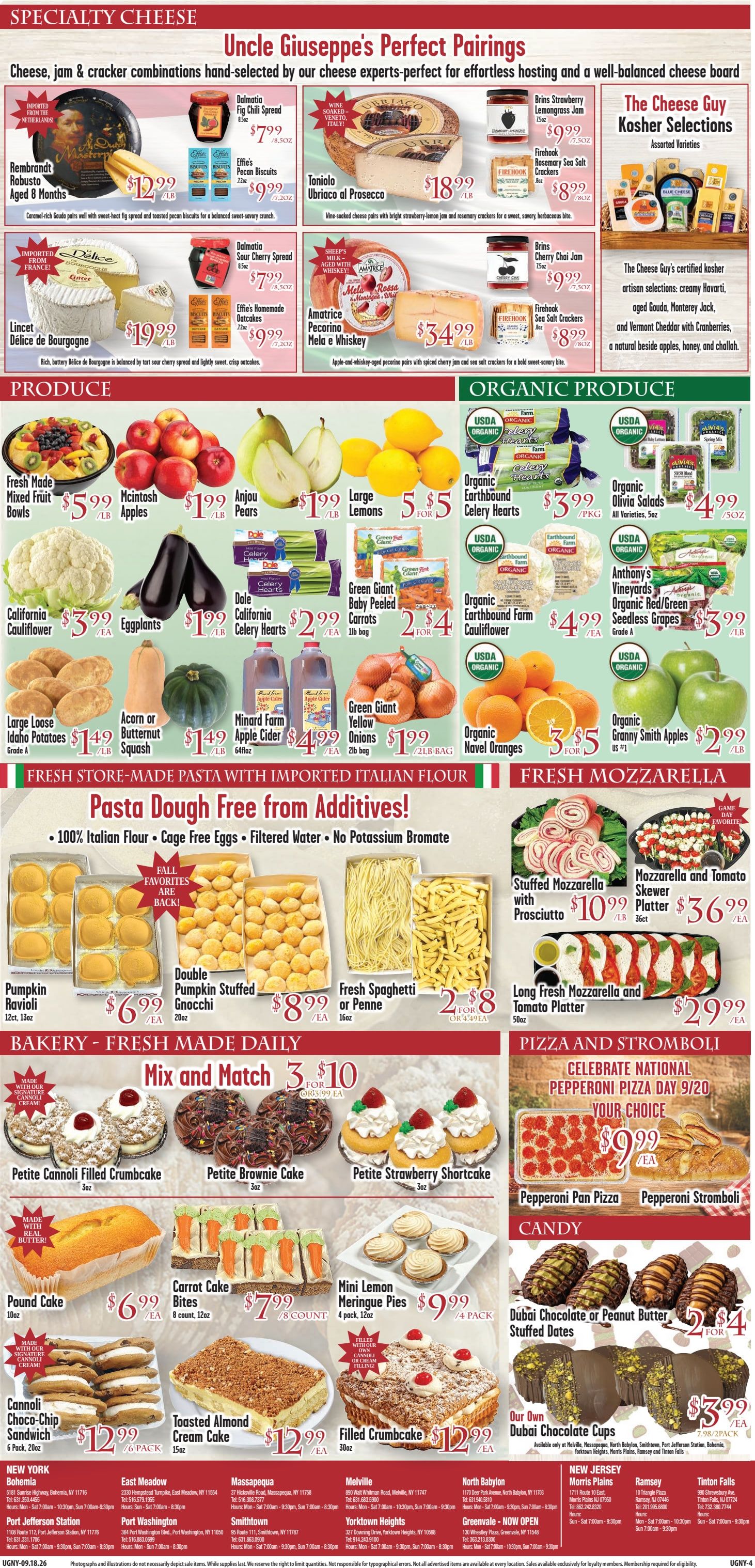 Uncle Giuseppe's Marketplace Weekly Ad September 18 - 24, 2026