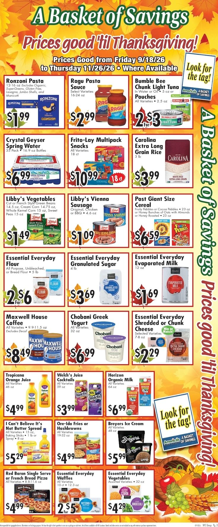 America's Food Basket (Connecticut, New York) Weekly Ad September 18 - 24, 2026