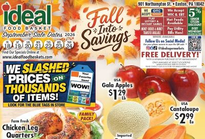 Ideal Food Basket (Easton, PA) Weekly Ad September 18 - 24, 2026