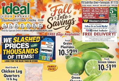 Ideal Food Basket (Farmingdale, NY) Weekly Ad September 18 - 24, 2026