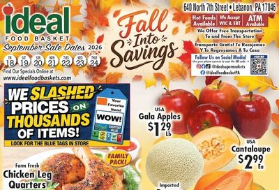 Ideal Food Basket (Lebanon, PA) Weekly Ad September 18 - 24, 2026