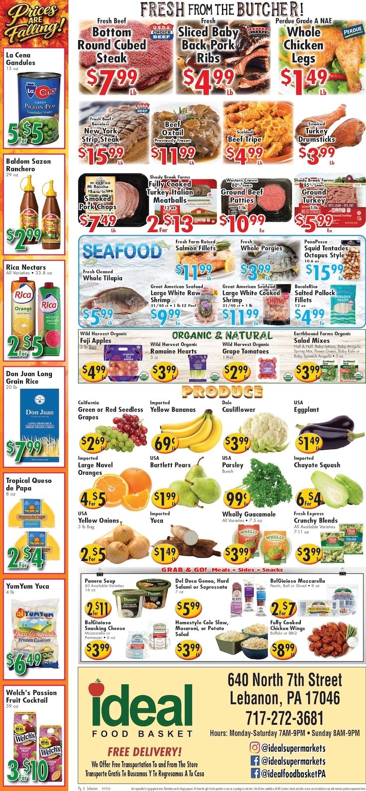 Ideal Food Basket (Lebanon, PA) Weekly Ad September 18 - 24, 2026