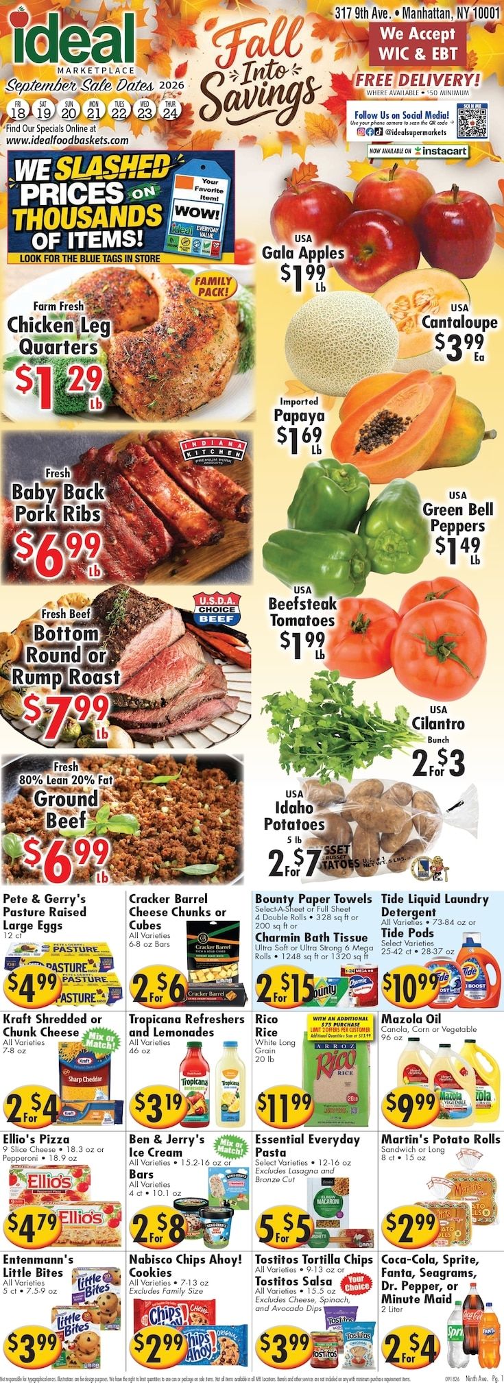 Ideal Food Basket (New York, NY) Weekly Ad September 18 - 24, 2026