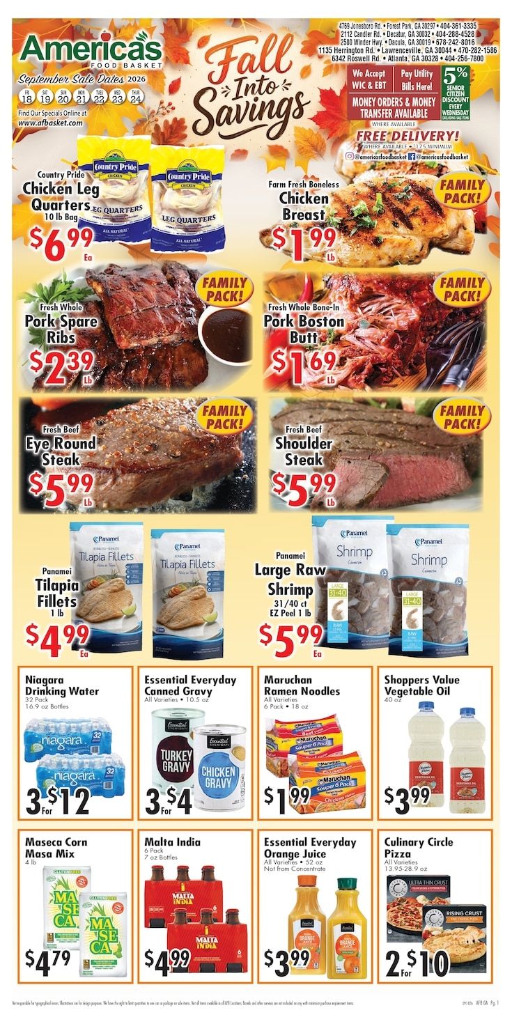 America's Food Basket (Georgia) Weekly Ad September 18 - 24, 2026