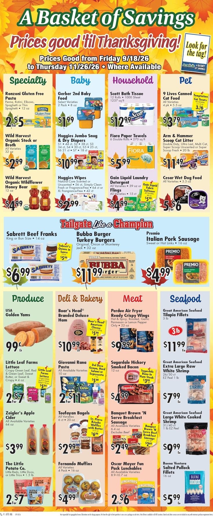 America's Food Basket (Massachusetts) Weekly Ad September 18 - 24, 2026