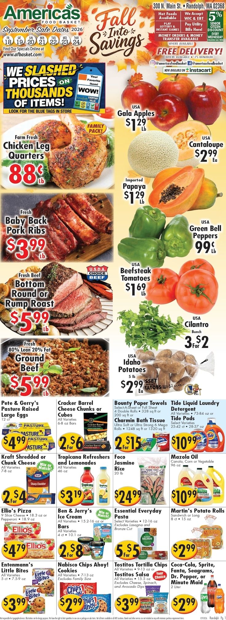 America's Food Basket (Randolph, MA) Weekly Ad September 18 - 24, 2026
