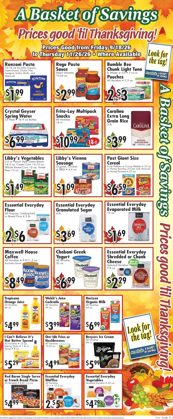 America's Food Basket (Randolph, MA) Weekly Ad September 18 - 24, 2026