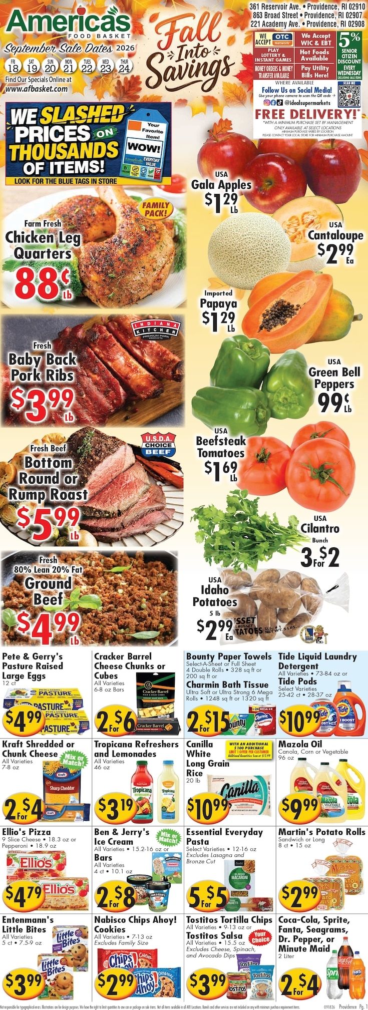 America's Food Basket (Rhode Island) Weekly Ad September 18 - 24, 2026
