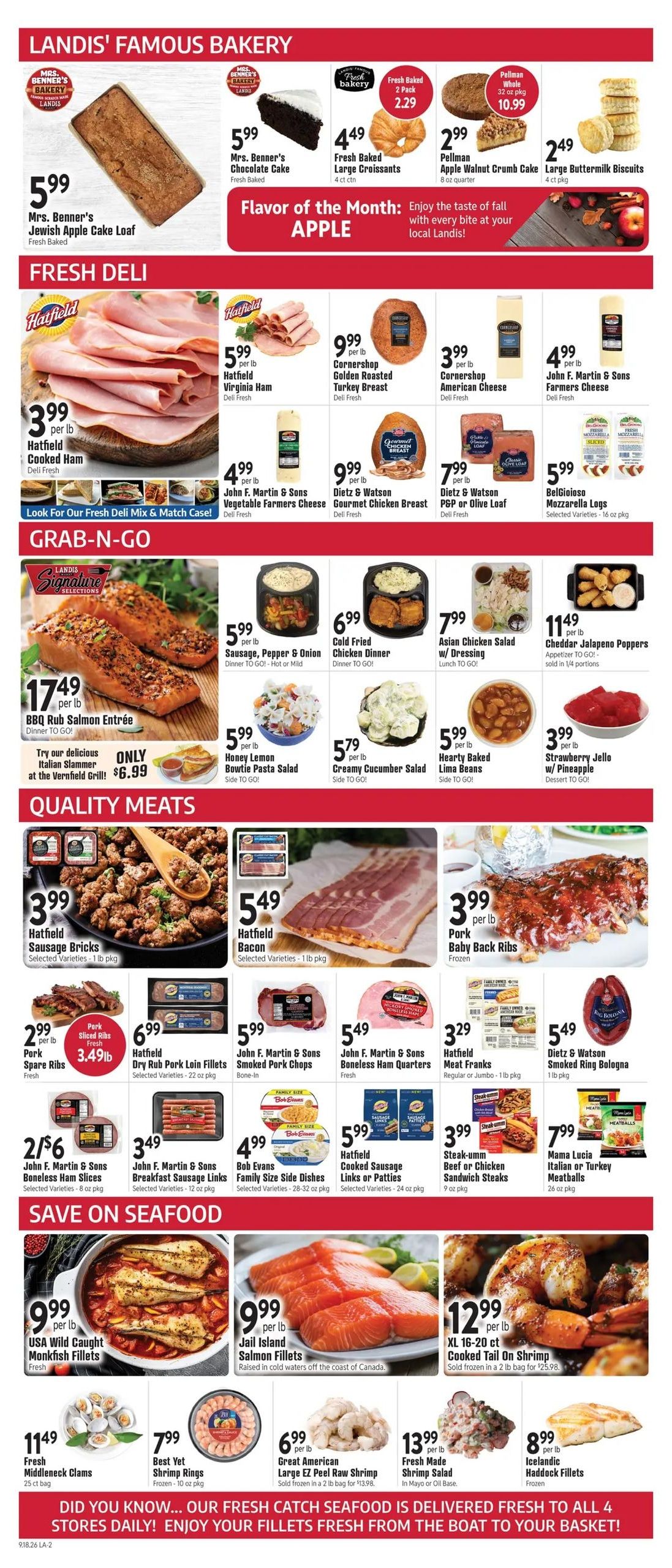 Landis Weekly Ad September 18 - 24, 2026