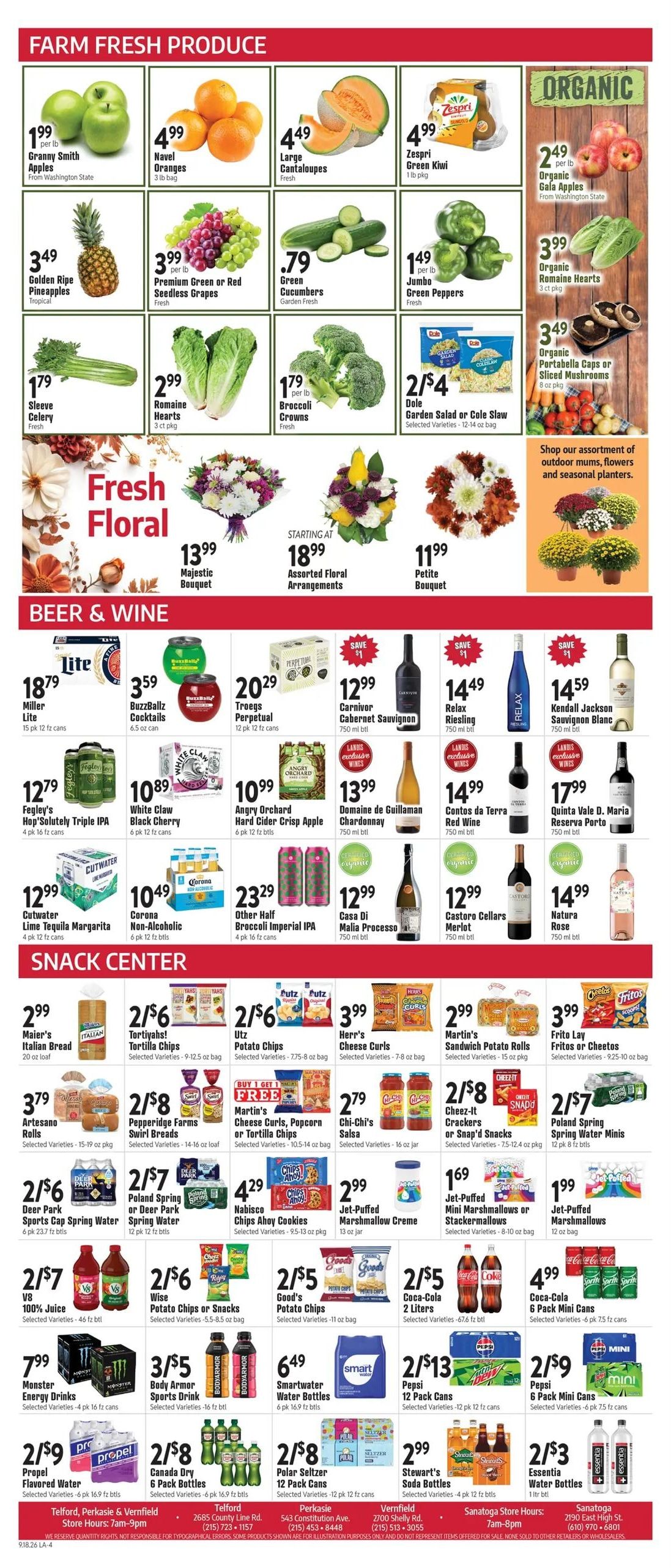 Landis Weekly Ad September 18 - 24, 2026