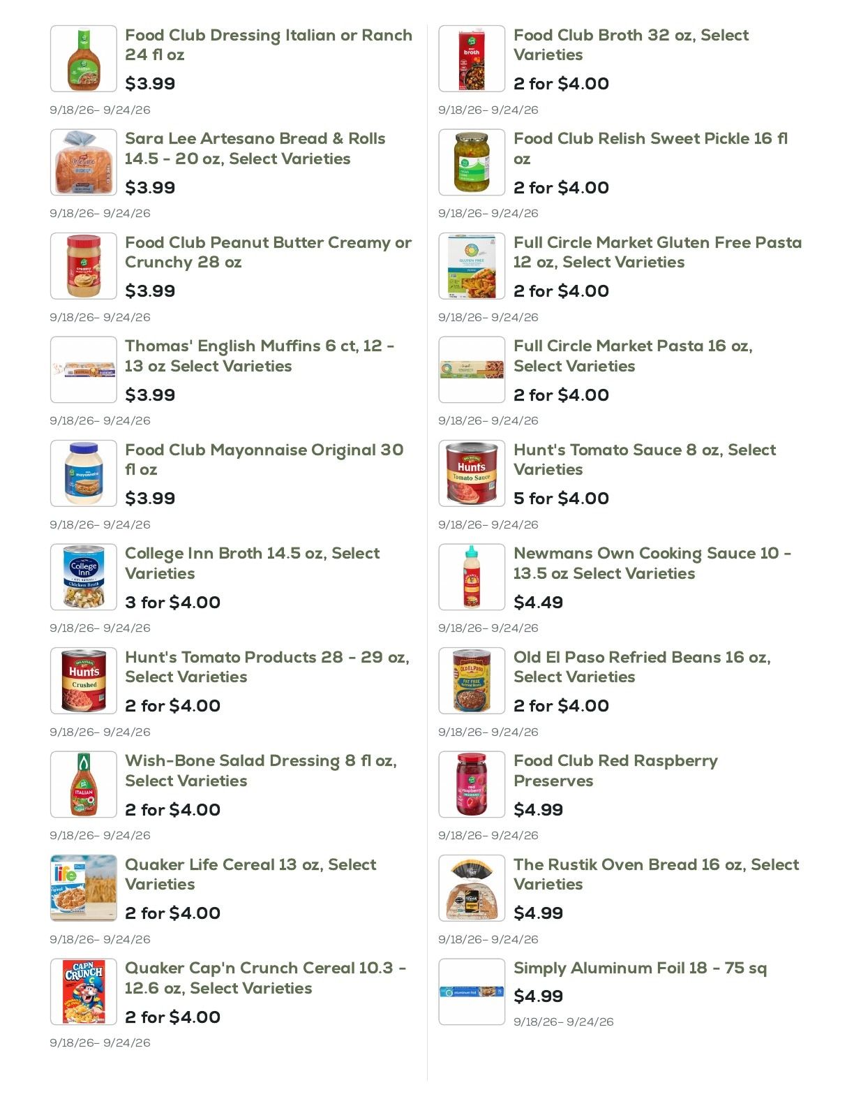 Geissler's Supermarket Weekly Ad September 18 - 24, 2026