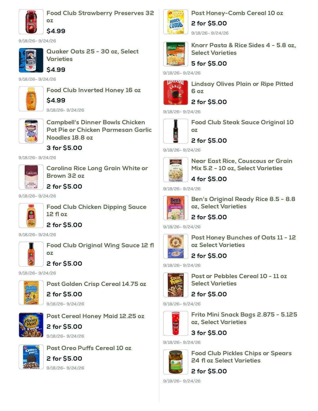 Geissler's Supermarket Weekly Ad September 18 - 24, 2026