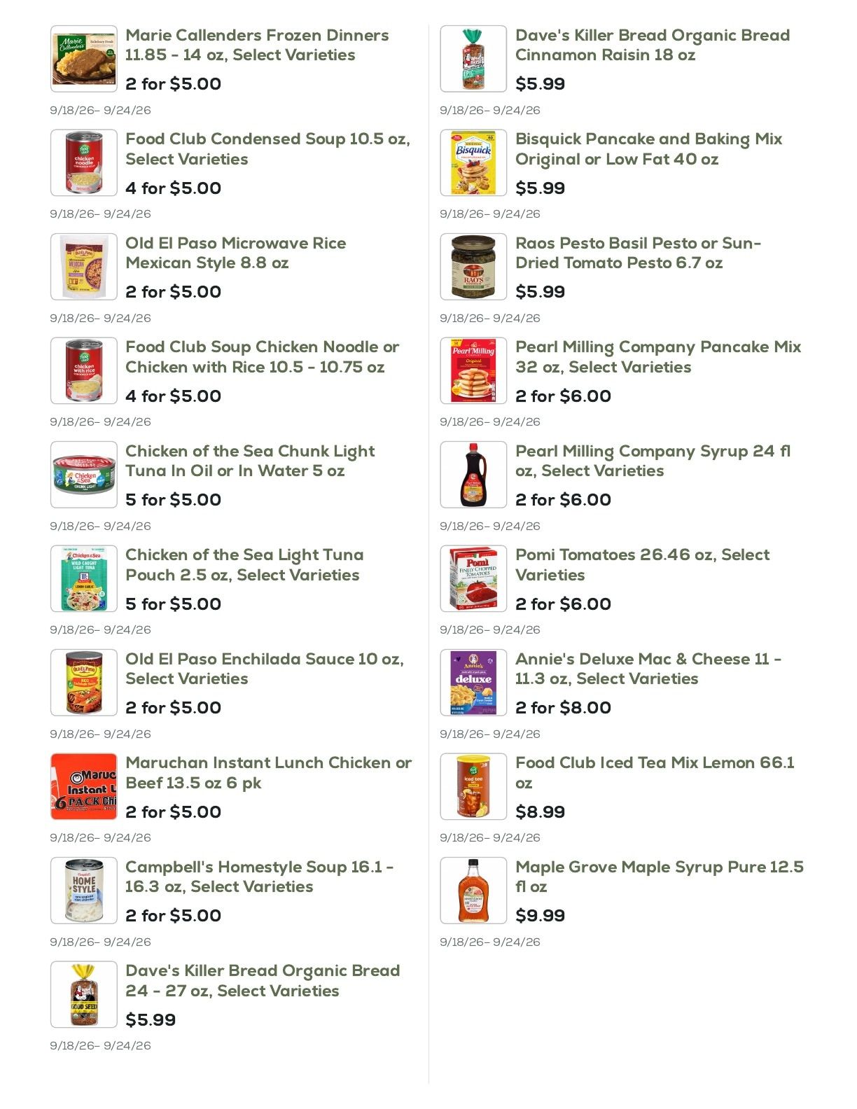 Geissler's Supermarket Weekly Ad September 18 - 24, 2026