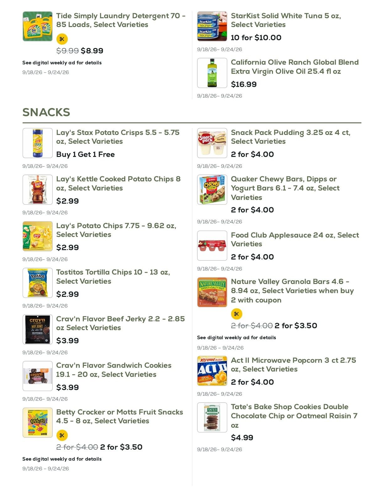 Geissler's Supermarket Weekly Ad September 18 - 24, 2026