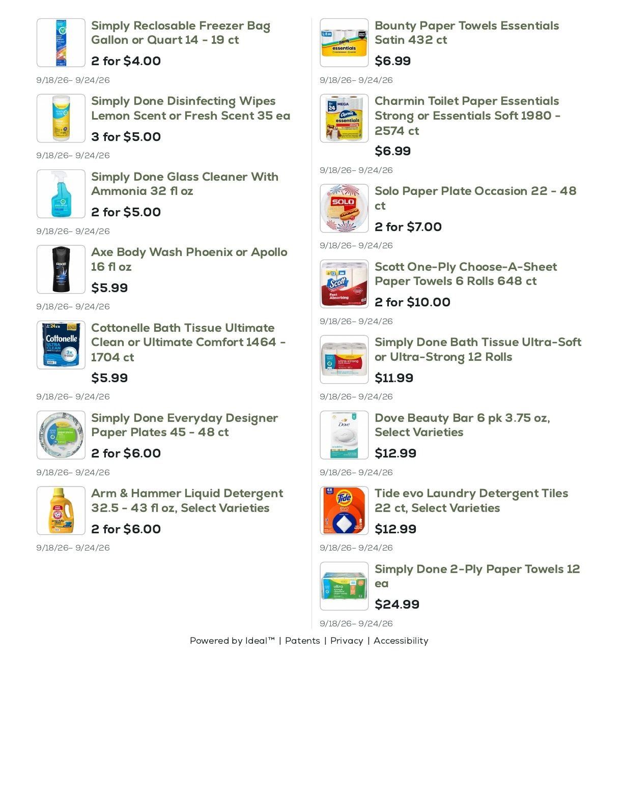 Geissler's Supermarket Weekly Ad September 18 - 24, 2026