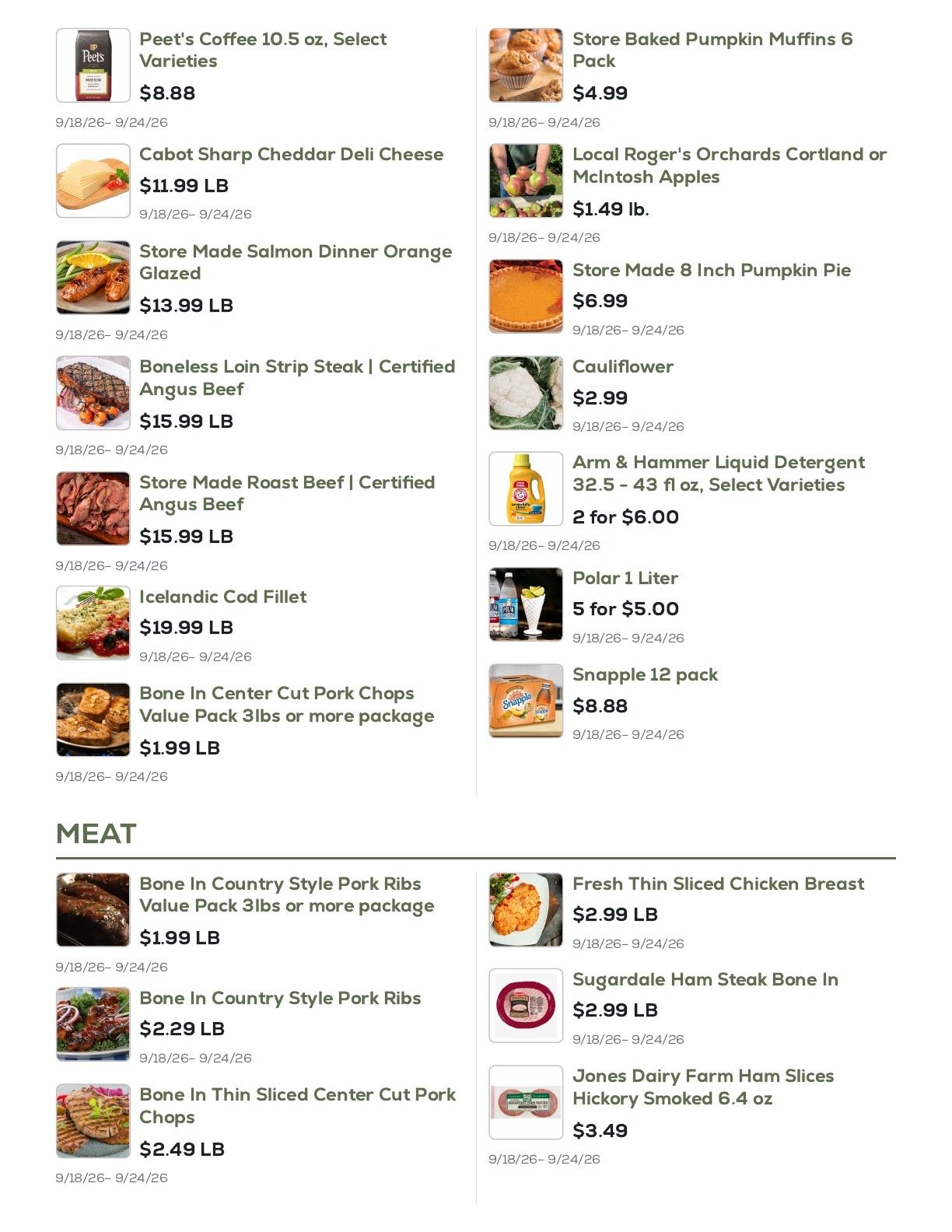 Geissler's Supermarket Weekly Ad September 18 - 24, 2026