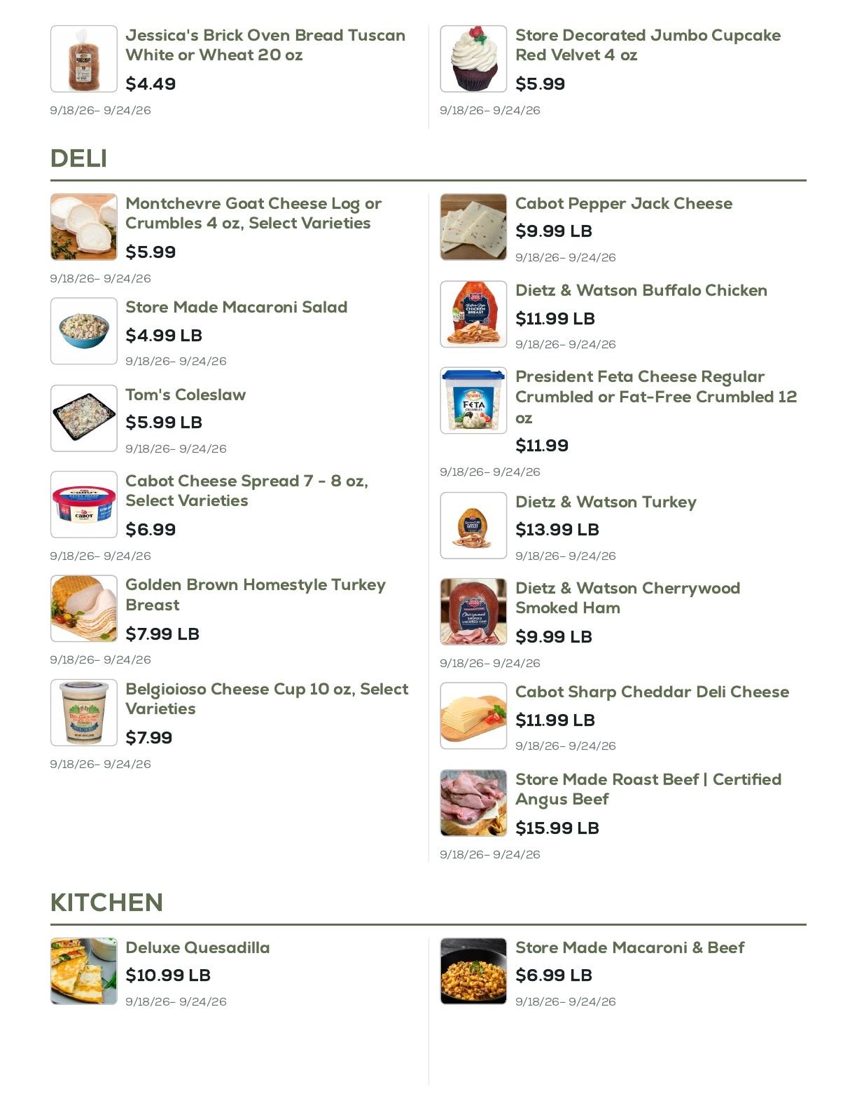 Geissler's Supermarket Weekly Ad September 18 - 24, 2026