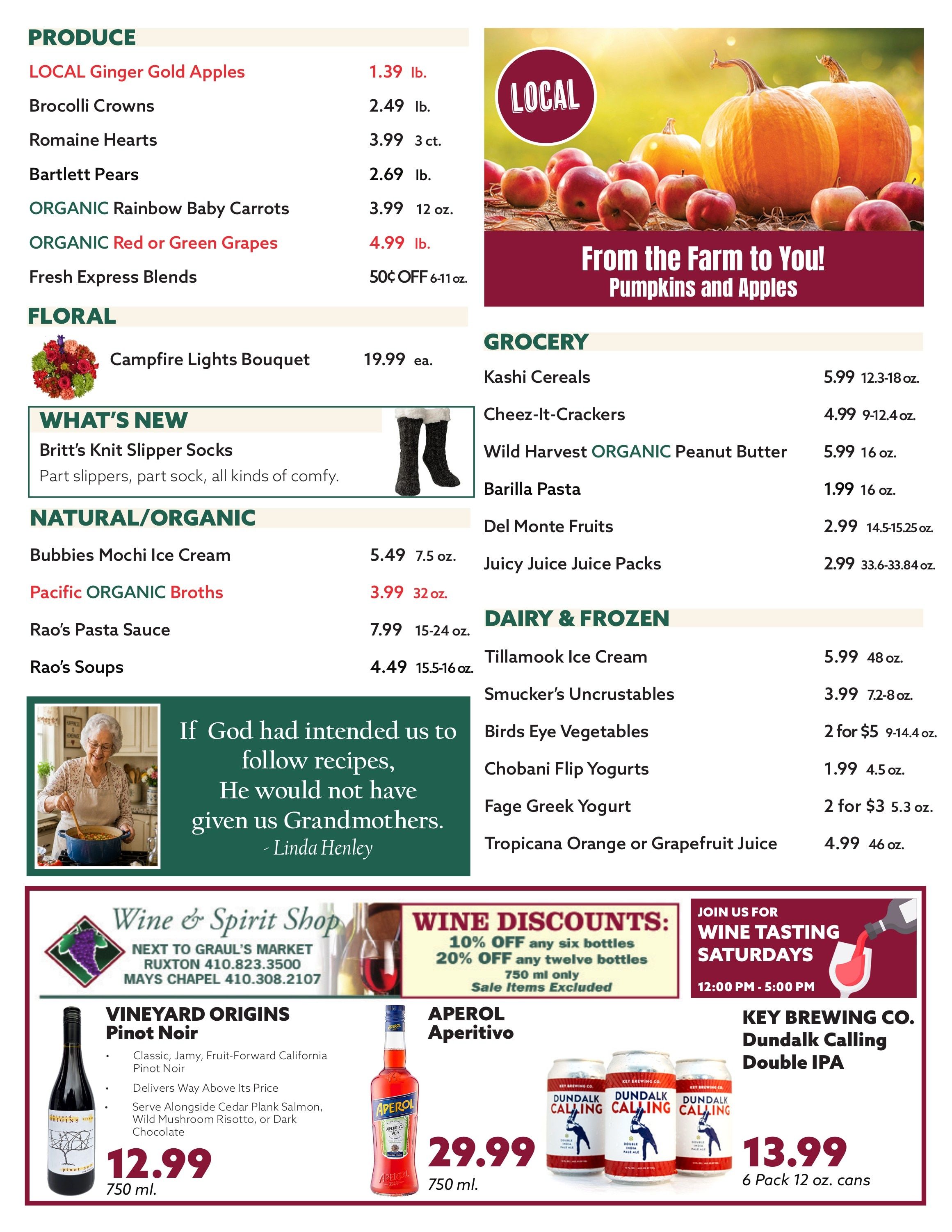 Graul's Market (Lutherville and Towson, MD) Weekly Ad September 18 - October 1, 2026