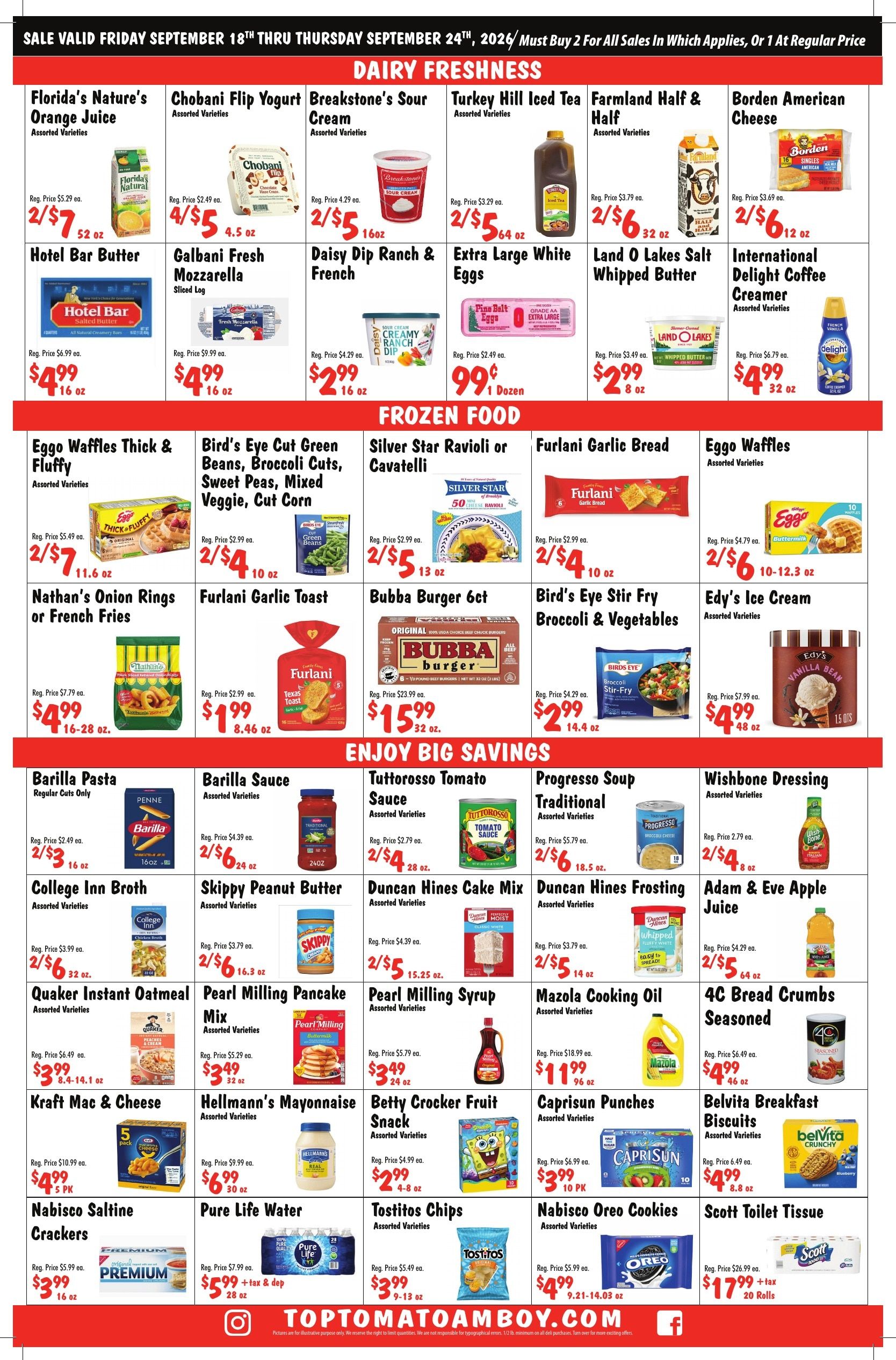 Top Tomato Amboy Weekly Ad September 18 - 24, 2026