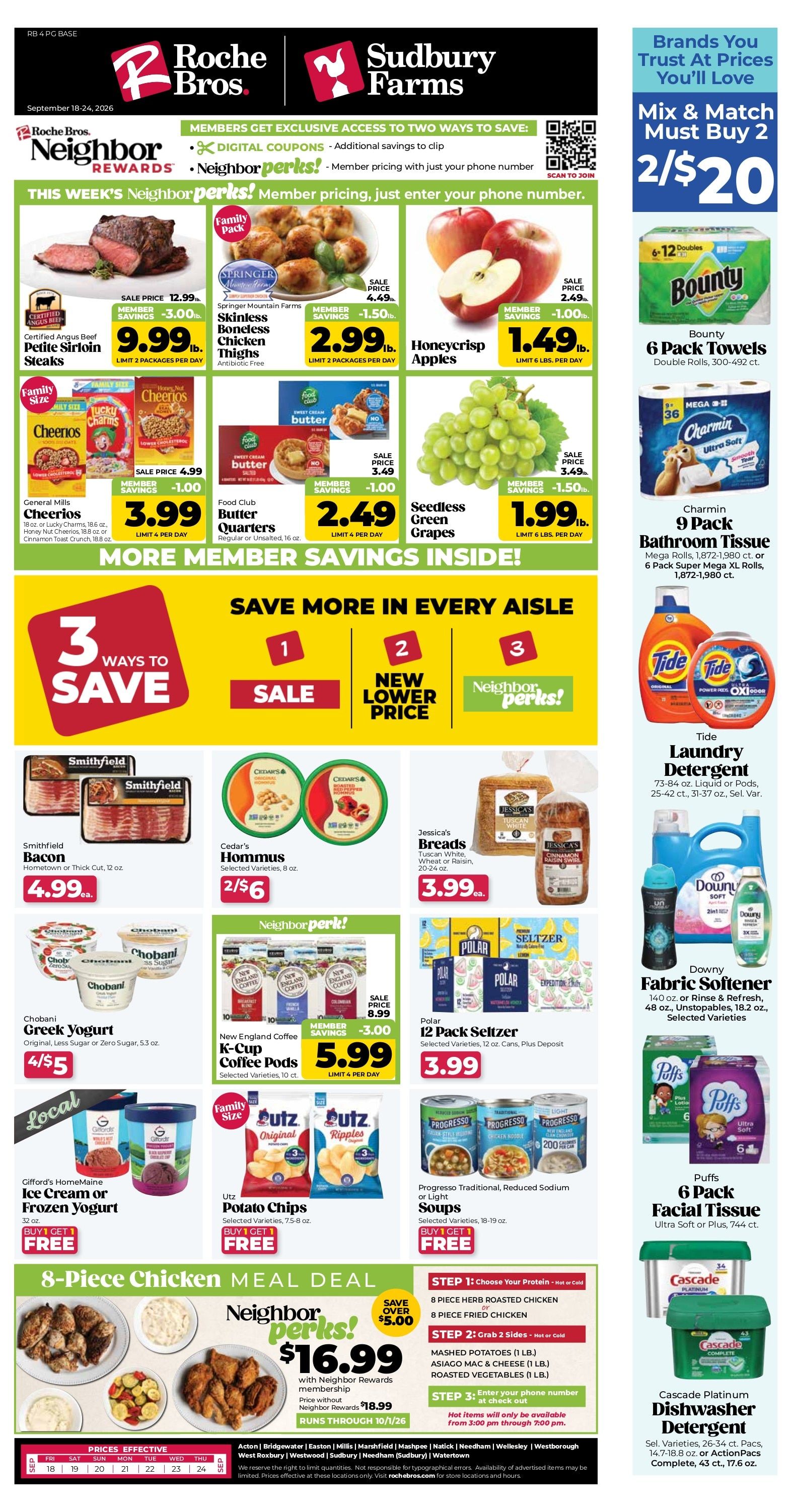Roche Bros. Weekly Ad September 18 - 24, 2026