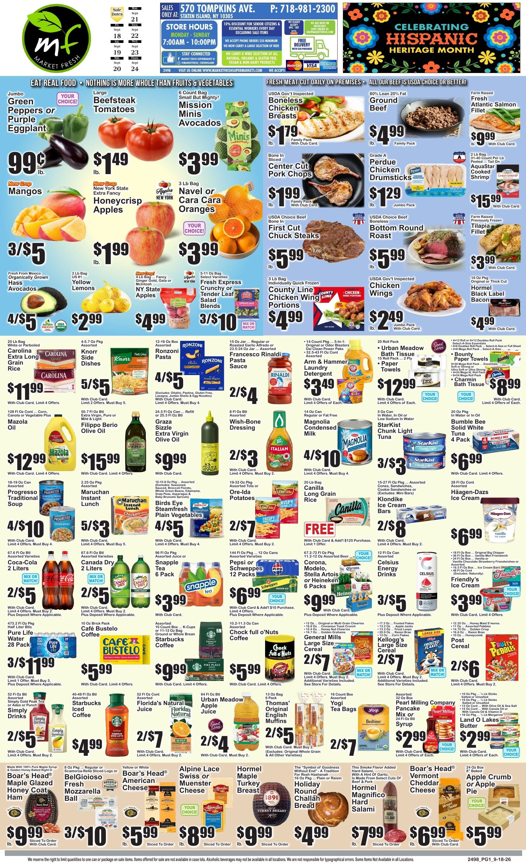 Market Fresh Supermarkets (Staten Island, NY) Weekly Ad September 18 - 24, 2026