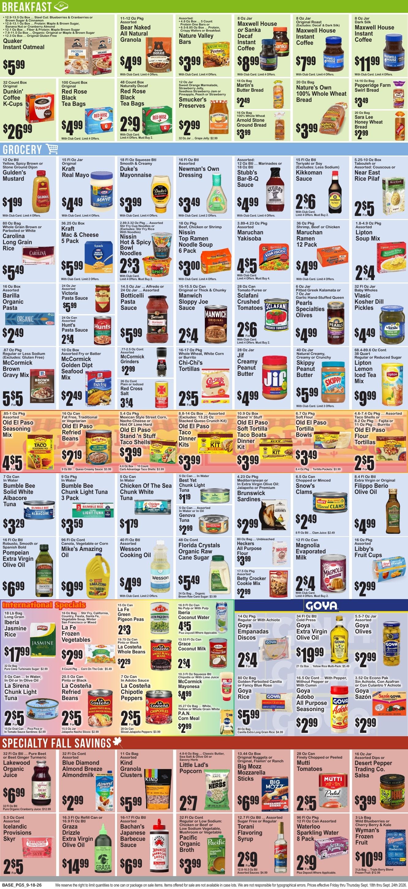 Market Fresh Supermarkets (Staten Island, NY) Weekly Ad September 18 - 24, 2026