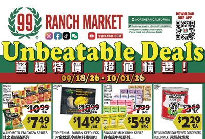 99 Ranch Market (Concord and other locations, CA) Weekly Ad September 18 - 24, 2026