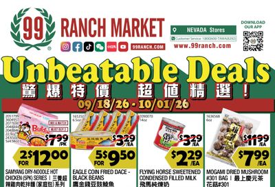 99 Ranch Market (Las Vegas and Las Vegas (Spring Mountain Rd), NV) Weekly Ad September 18 - 24, 2026