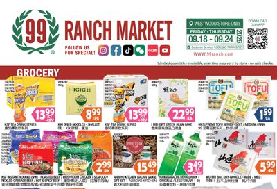 99 Ranch Market (Westwood, CA) Weekly Ad September 18 - 24, 2026