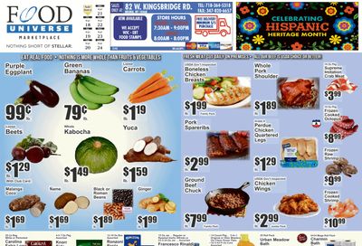 Food Universe (82 W. Kingsbridge Rd., Bronx, NY) Weekly Ad September 18 - 24, 2026