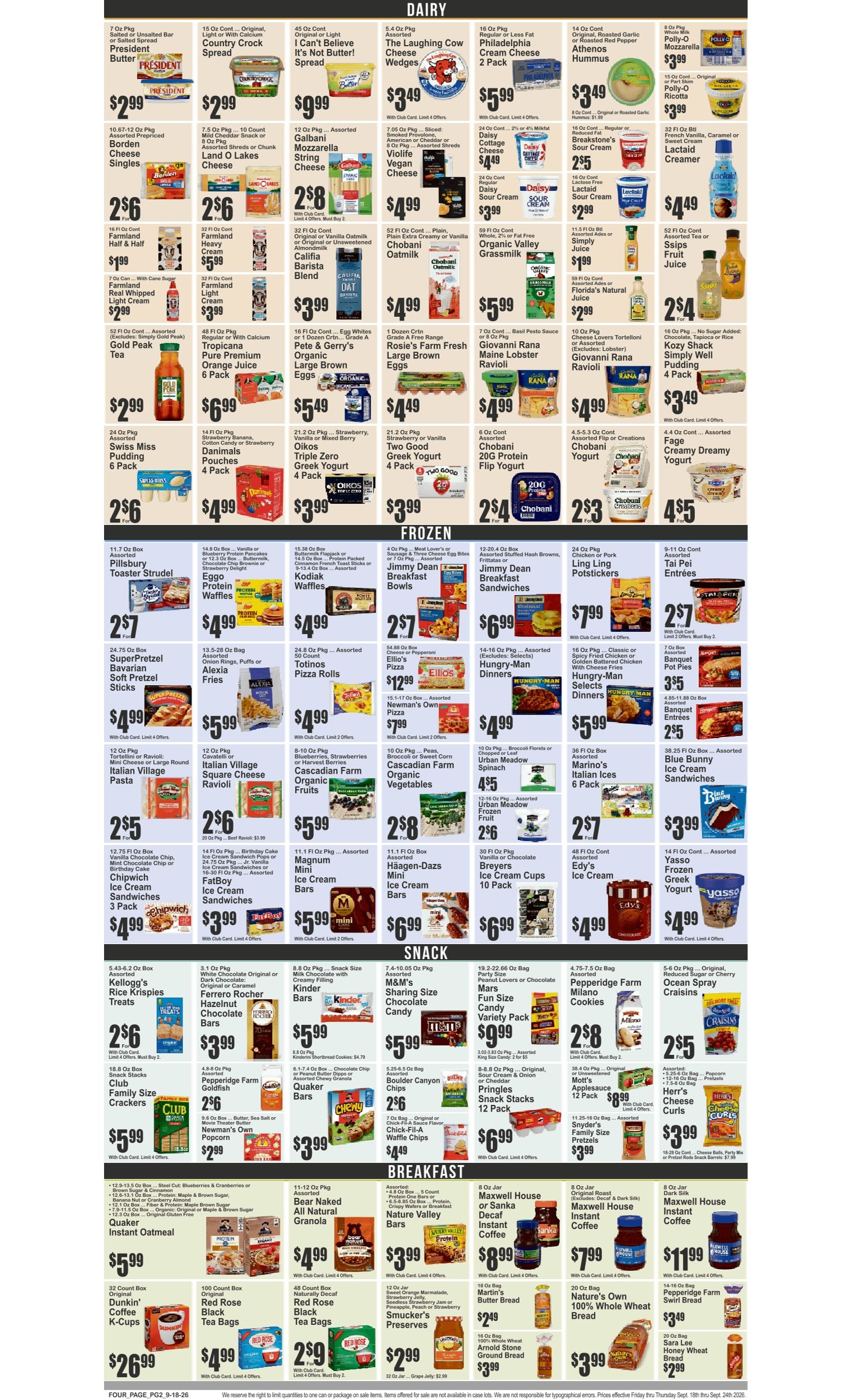 Food Universe (82 W. Kingsbridge Rd., Bronx, NY) Weekly Ad September 18 - 24, 2026
