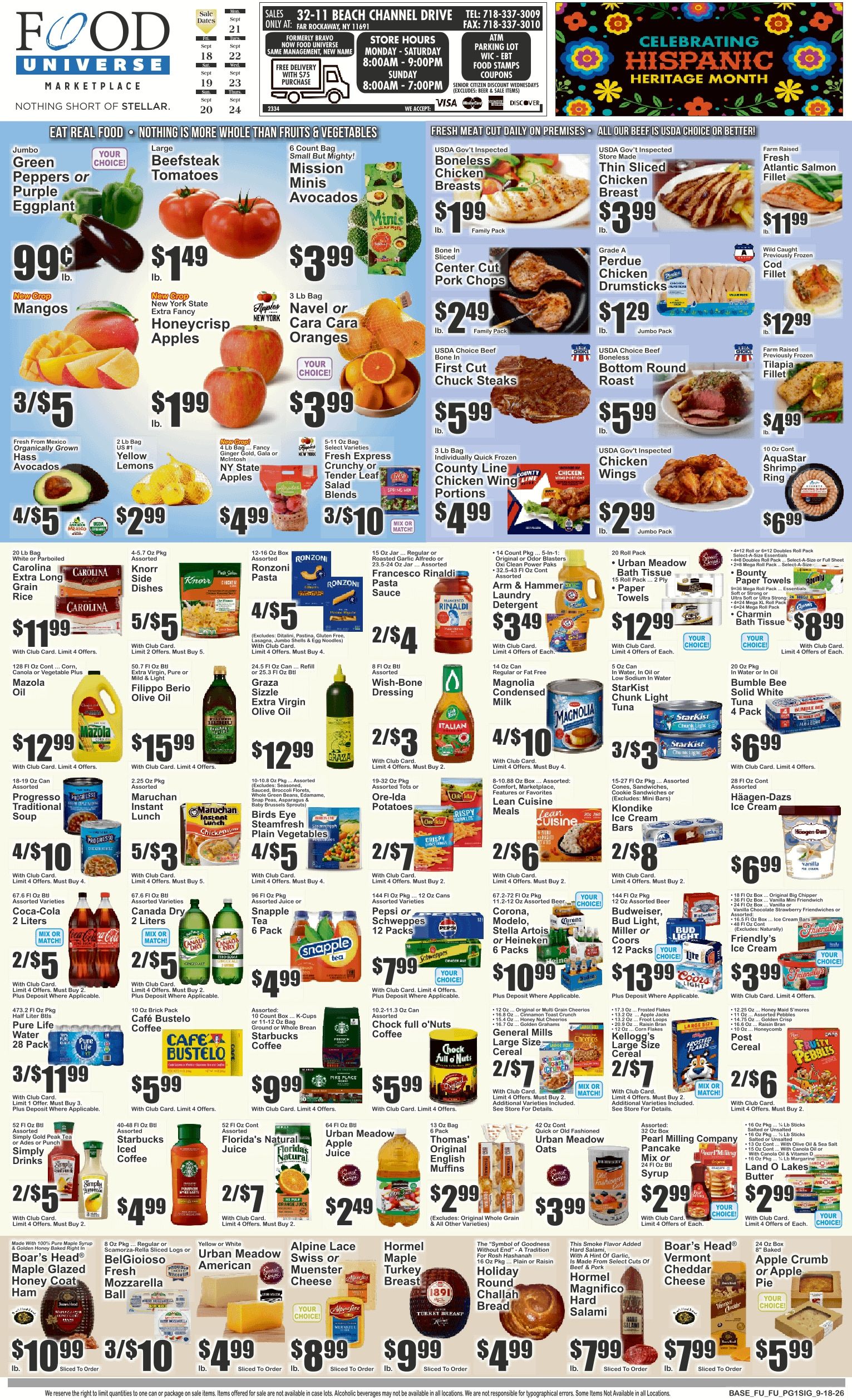 Food Universe (Far Rockaway, NY) Weekly Ad September 18 - 24, 2026