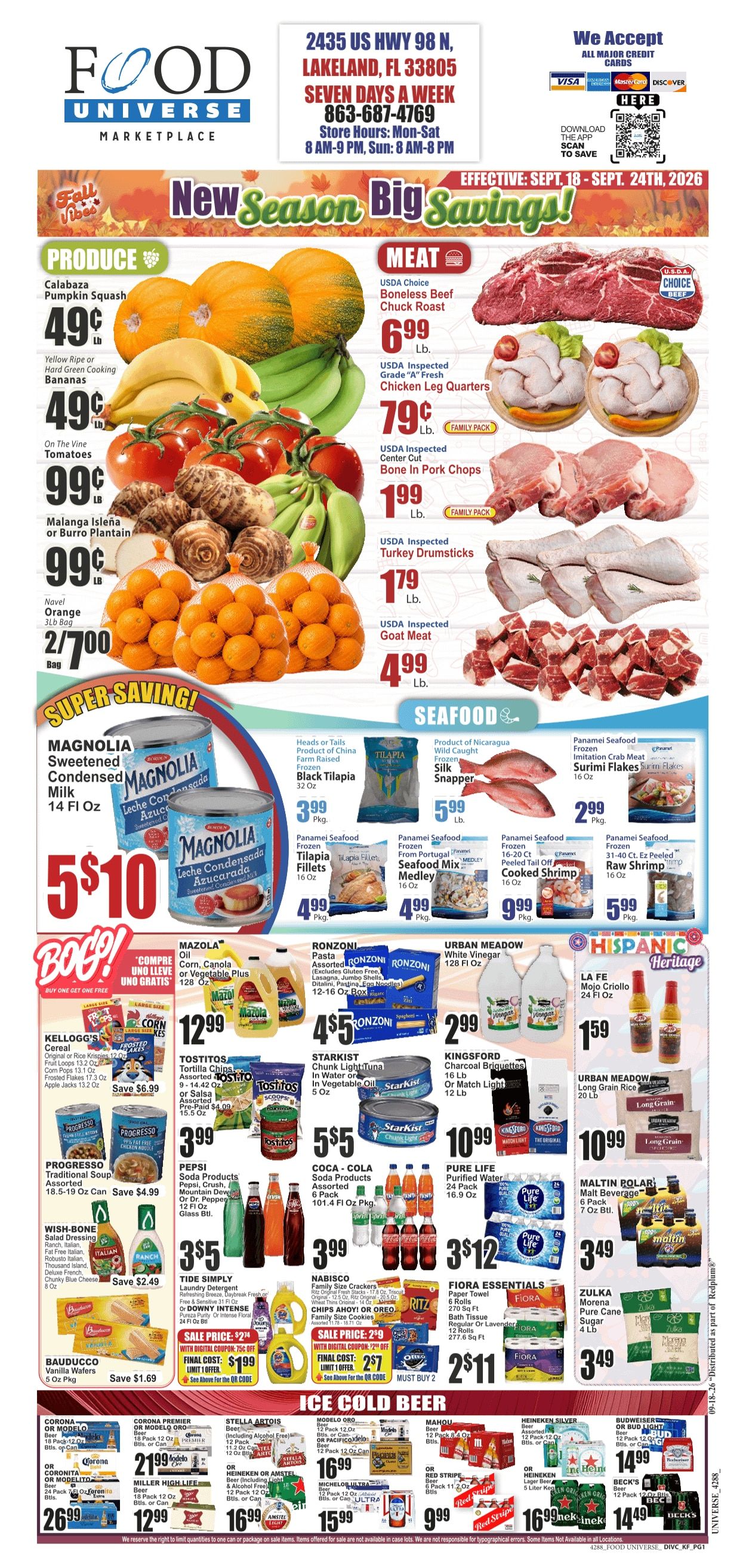 Food Universe (Lakeland, FL) Weekly Ad September 18 - 24, 2026