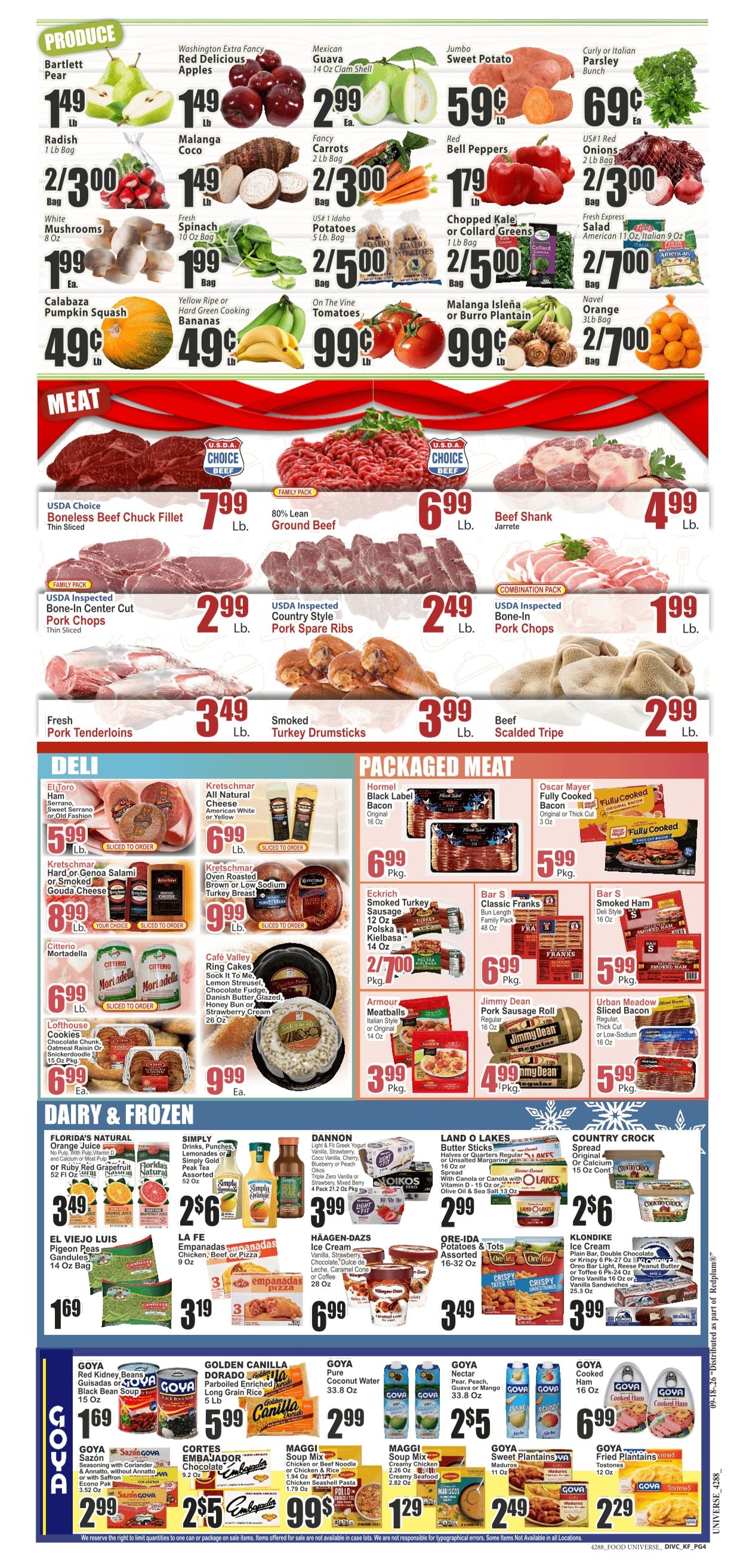 Food Universe (Lakeland, FL) Weekly Ad September 18 - 24, 2026