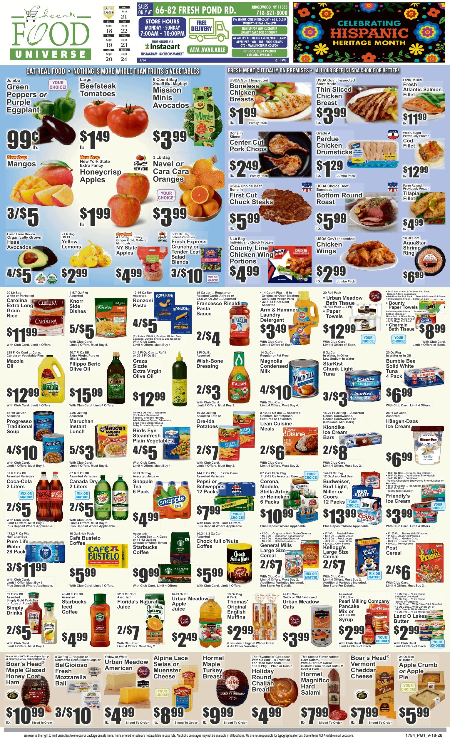 Food Universe (Ridgewood, NY) Weekly Ad September 18 - 24, 2026