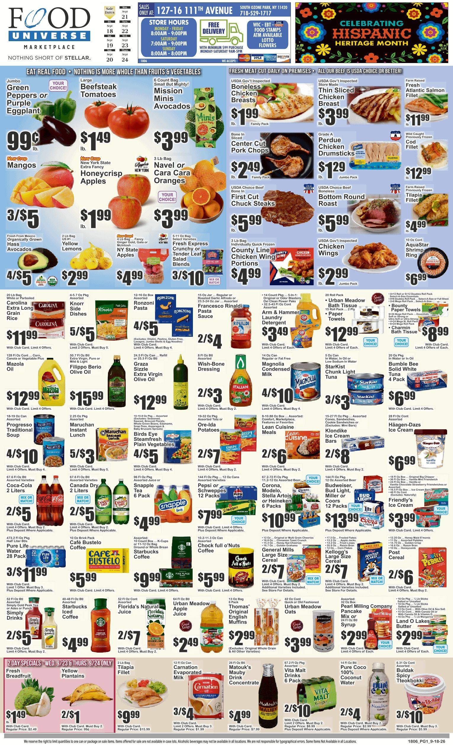 Food Universe (South Ozone Park, NY) Weekly Ad September 18 - 24, 2026