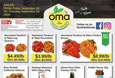 Oma Fresh Foods Flyer September 18 to 24